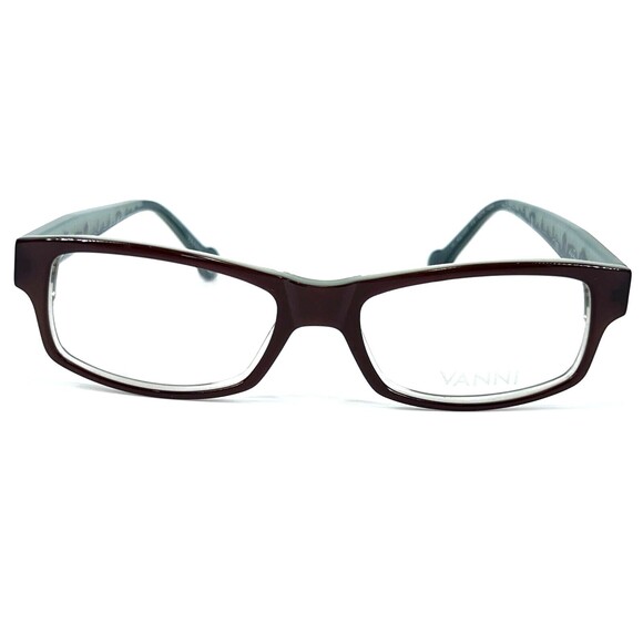 VANNI V3417 Mens Plastic Eyeglass Frame A16 Brown 52-16 Green Milan City Scape - Picture 1 of 5